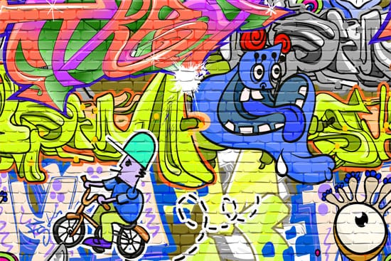 טפט | גרפיטי צבעוני