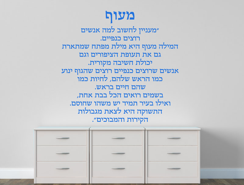 מדבקה - מעוף